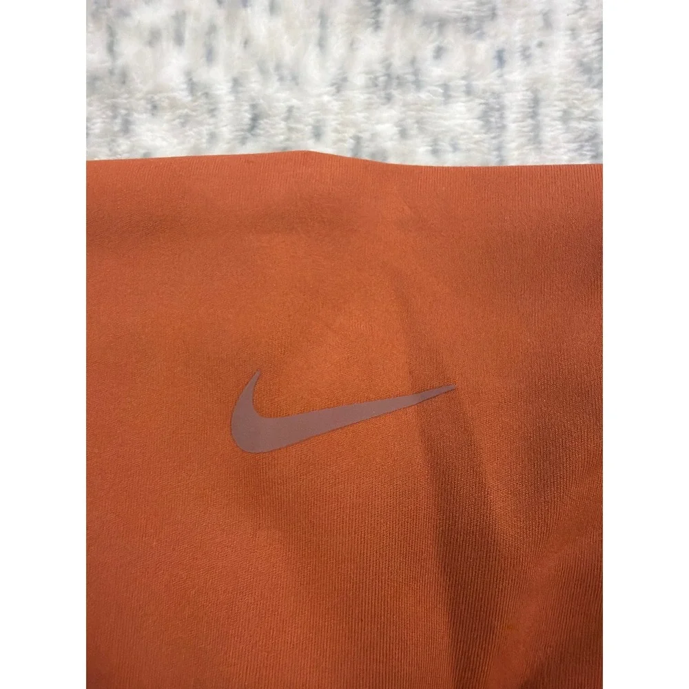Nike One Dri-FIT Womens High Rise 8 Inch Biker Shorts Burnt Orange FZ6758-825 XS